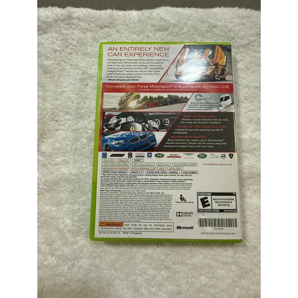 Forza Motorsport 4 Complete Edition Xbox 360 Game Disc‎ and Case